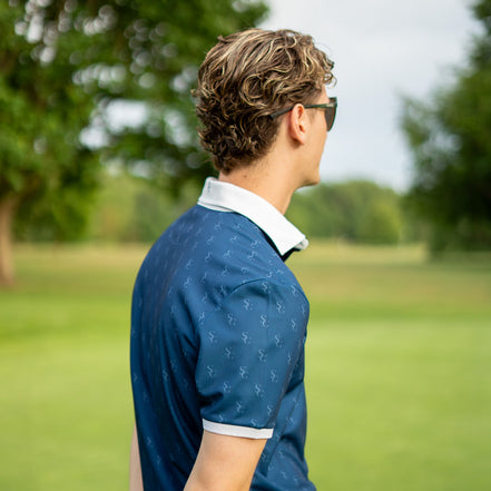 Monogram Polo Marine Blue Shirt