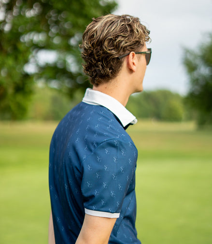 Monogram Polo Marine Blue Shirt