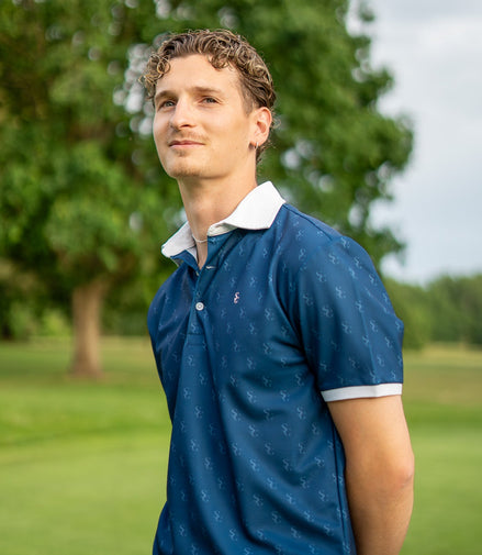 Monogram Polo Marine Blue Shirt