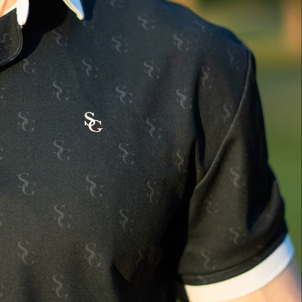 Monogram Polo Carbon Black Shirt
