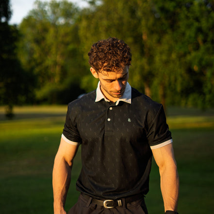 Monogram Polo Carbon Black Shirt