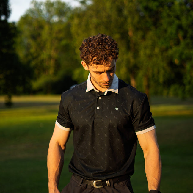 Monogram Polo Carbon Black Shirt