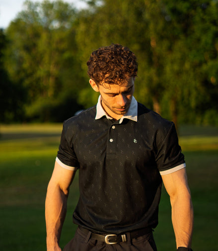Monogram Polo Carbon Black Shirt