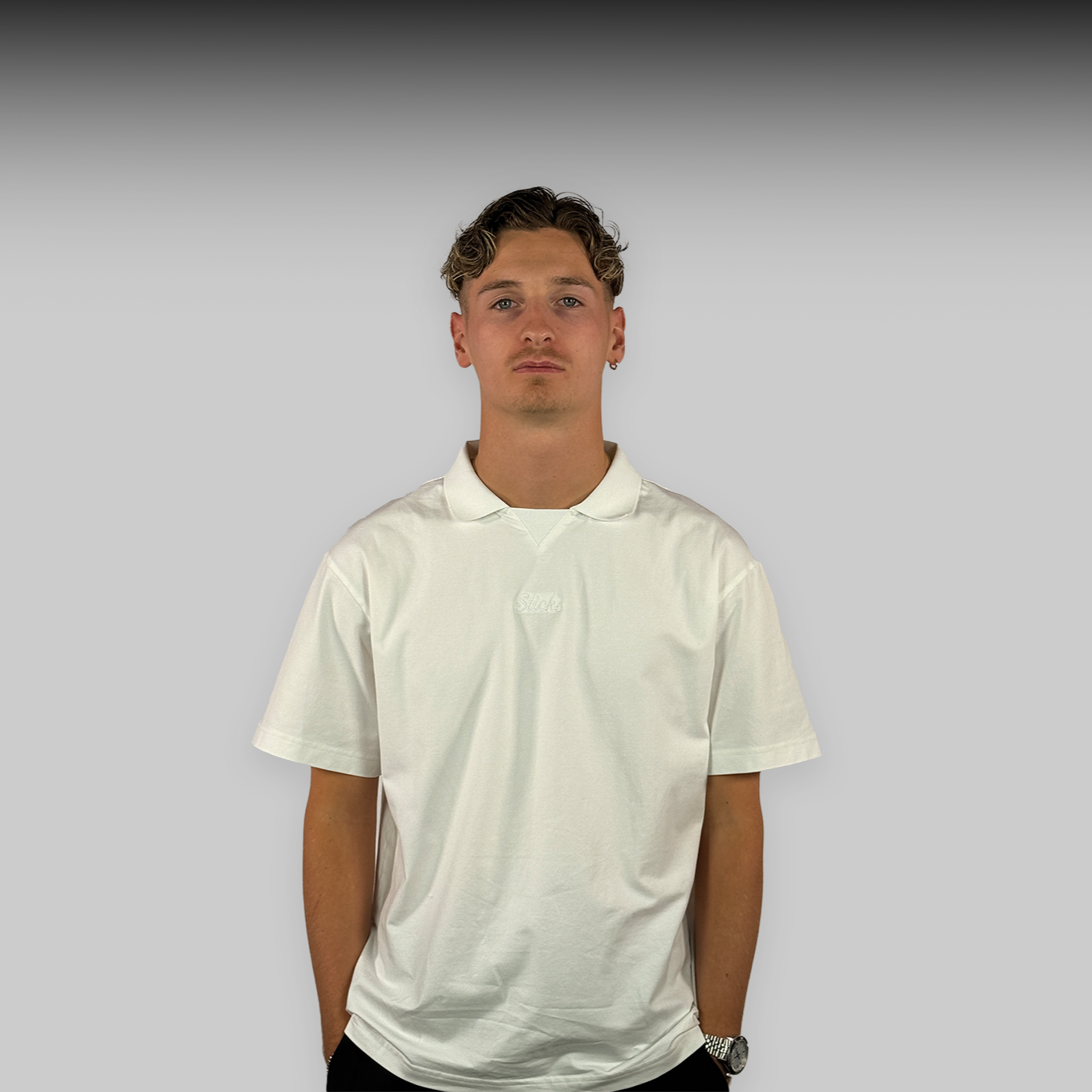 Cream Sticks Relaxed Fit Shirt