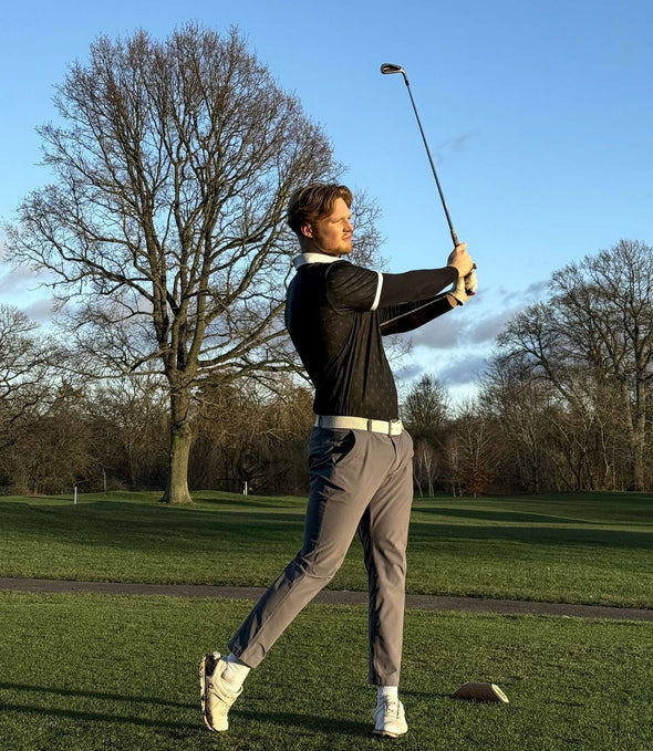 Monogram Polo Carbon Black Shirt