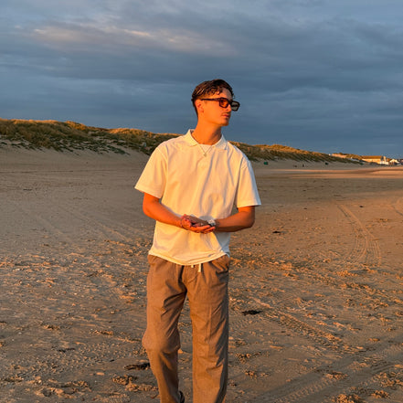 Cream Sticks Relaxed Fit Shirt