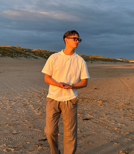 Cream Sticks Relaxed Fit Shirt
