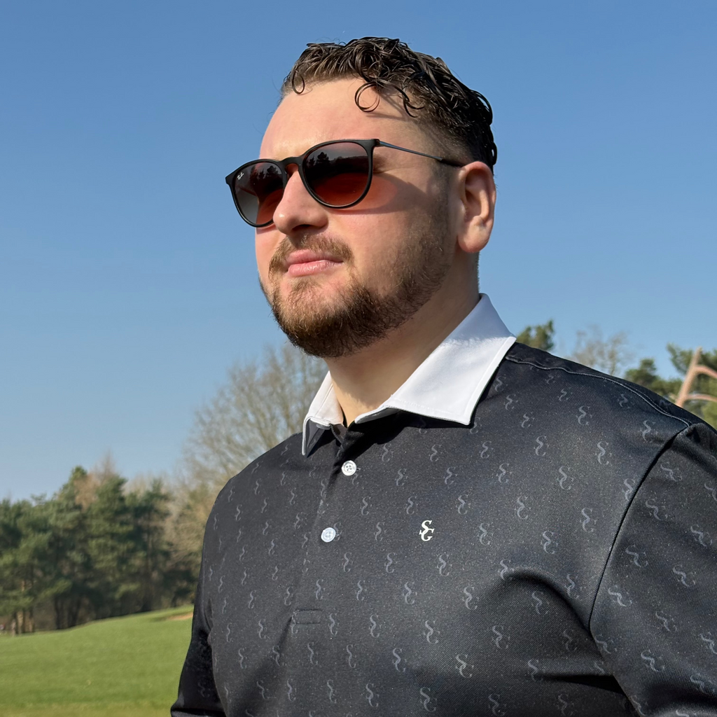 Carbon Black Monogram Polo Shirt