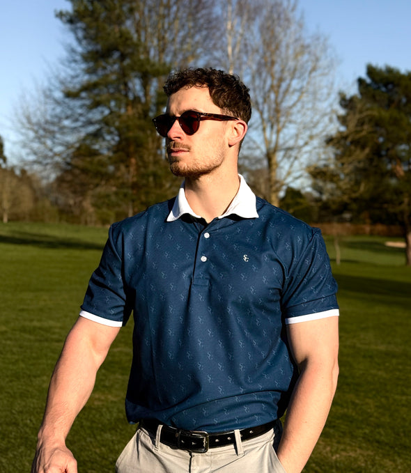 Monogram Polo Marine Blue Shirt