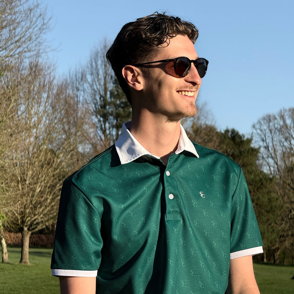 Heritage Green Monogram Polo Shirt