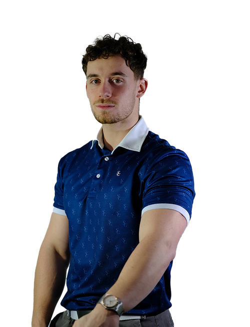Marine Blue Monogram Polo Shirt